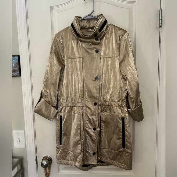 Nikki Jones Montreal Jackets & Blazers - Nikki Jones Montreal Gold Metallic Women's Coat